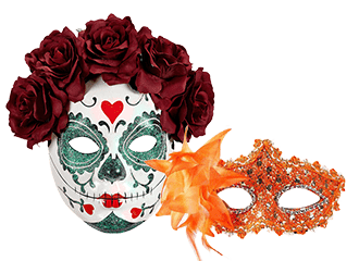 Masques à fleurs