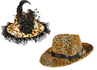 Chapeaux imprimé léopard