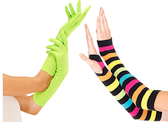 Gants fluo