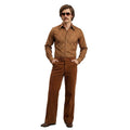 Chemise Rétro Années 70 Marron Supersoul Homme