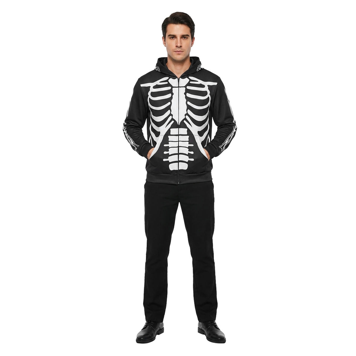 Op deze afbeelding zie je een Kostuums, van het merk Wilbers. Born To Die Skelet Vest Unisex