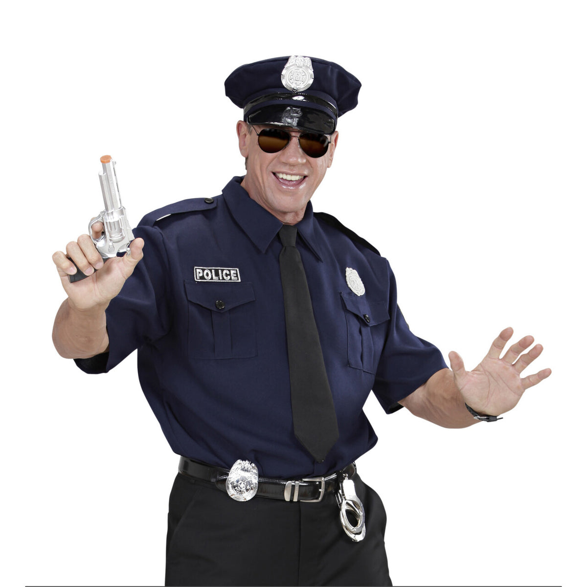 Op deze afbeelding zie je een Accessoires, van het merk Widmann. Politie Penning Badge Zilver