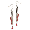 Boucles Doreilles Couteau Avec Sang Scintillant