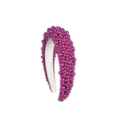 Op deze afbeelding zie je een Accessoires, van het merk Wilbers. Haarband Parels Roze