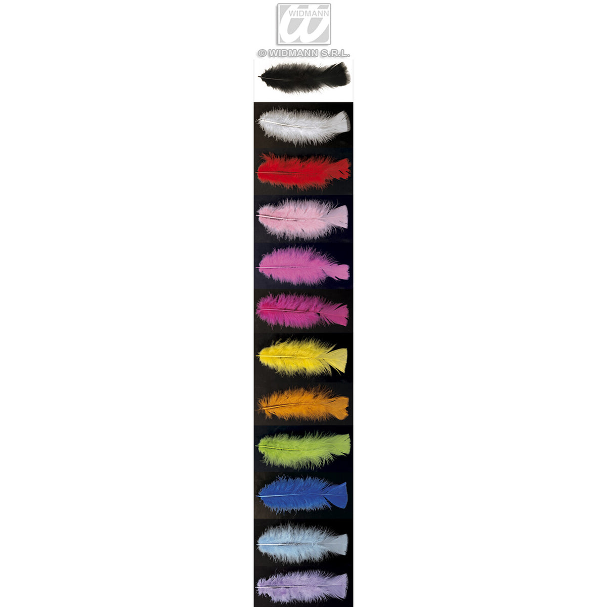 Op deze afbeelding zie je een Decoratie, van het merk Widmann. Zakje Met 50 Veertjes Meerkleurig