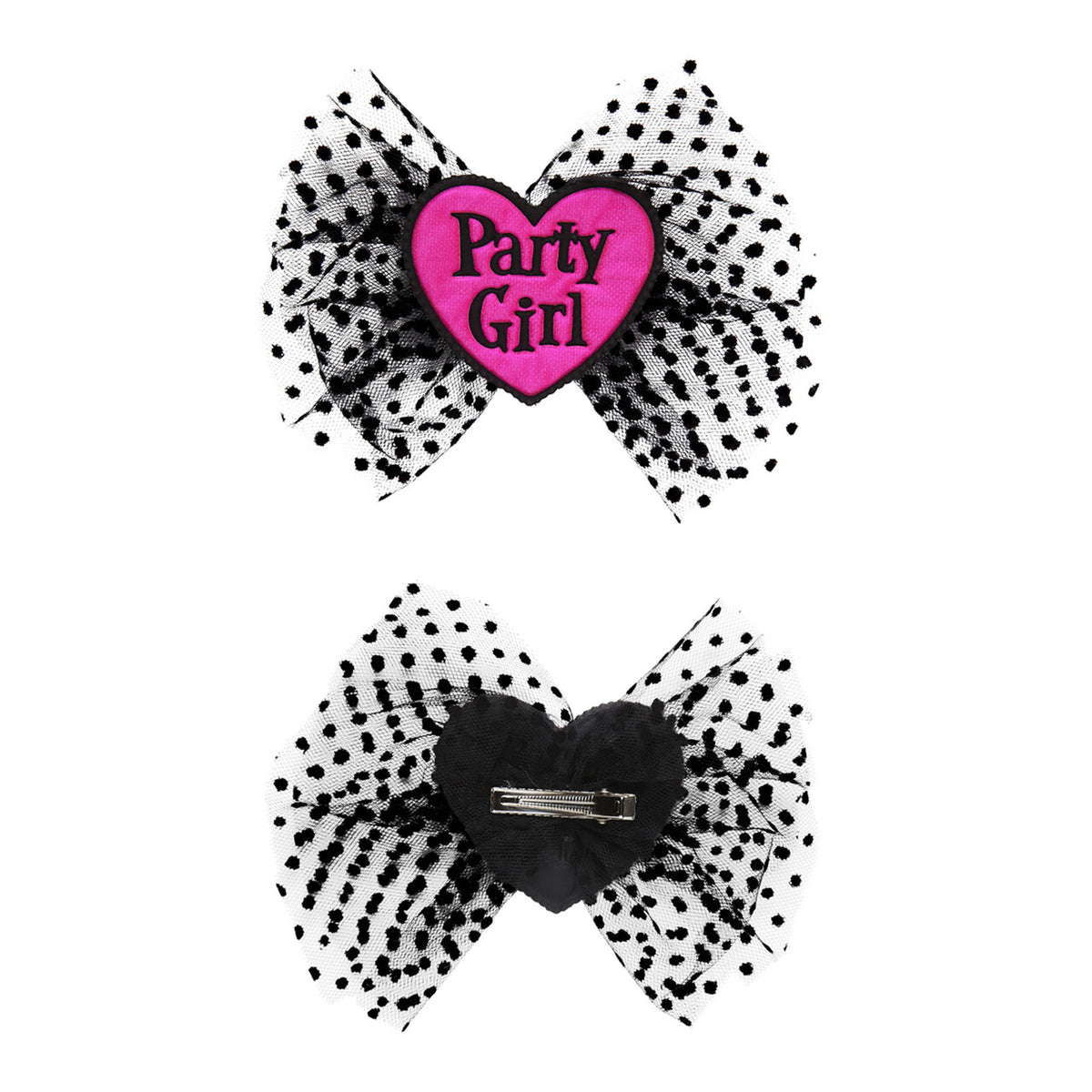 Op deze afbeelding zie je een Accessoires, van het merk Widmann. Hairclip Partygirl Zwart Wit