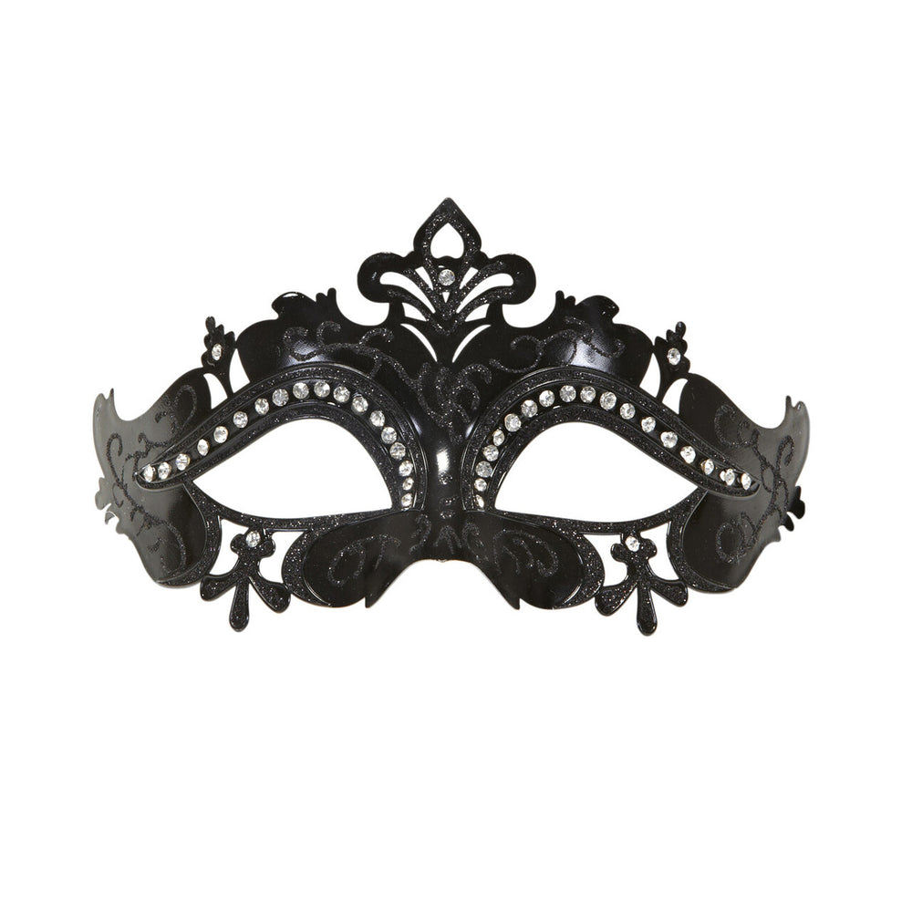 Op deze afbeelding zie je een Accessoires, van het merk Widmann. Oogmasker Venetie Glimmende Stenen Zwart