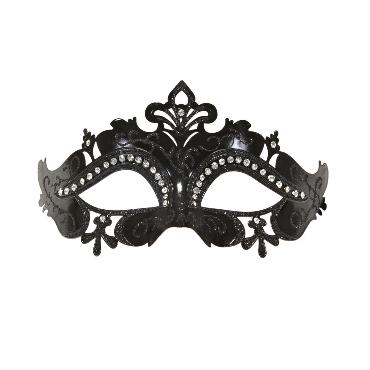 Op deze afbeelding zie je een Accessoires, van het merk Widmann. Oogmasker Venetie Glimmende Stenen Zwart