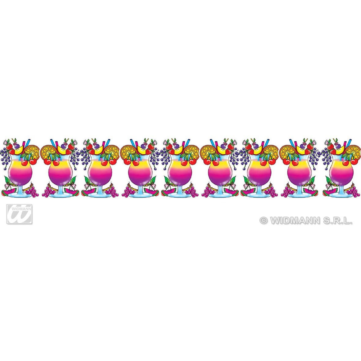 Op deze afbeelding zie je een Decoratie, van het merk Widmann. Slinger Cocktail Party 3 Meter