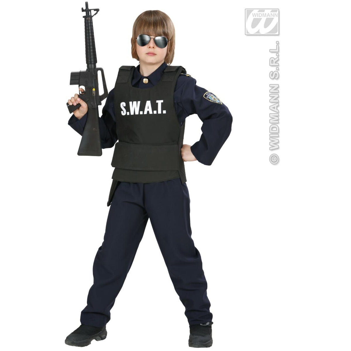 Op deze afbeelding zie je een Accessoires, van het merk Widmann. S.w.a.t. Vest Kind