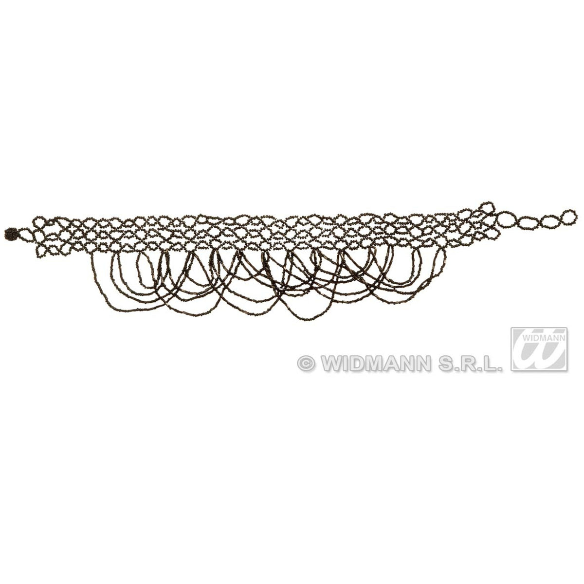 Op deze afbeelding zie je een Accessoires, van het merk Widmann. Zwarte Choker Met Pareltjes