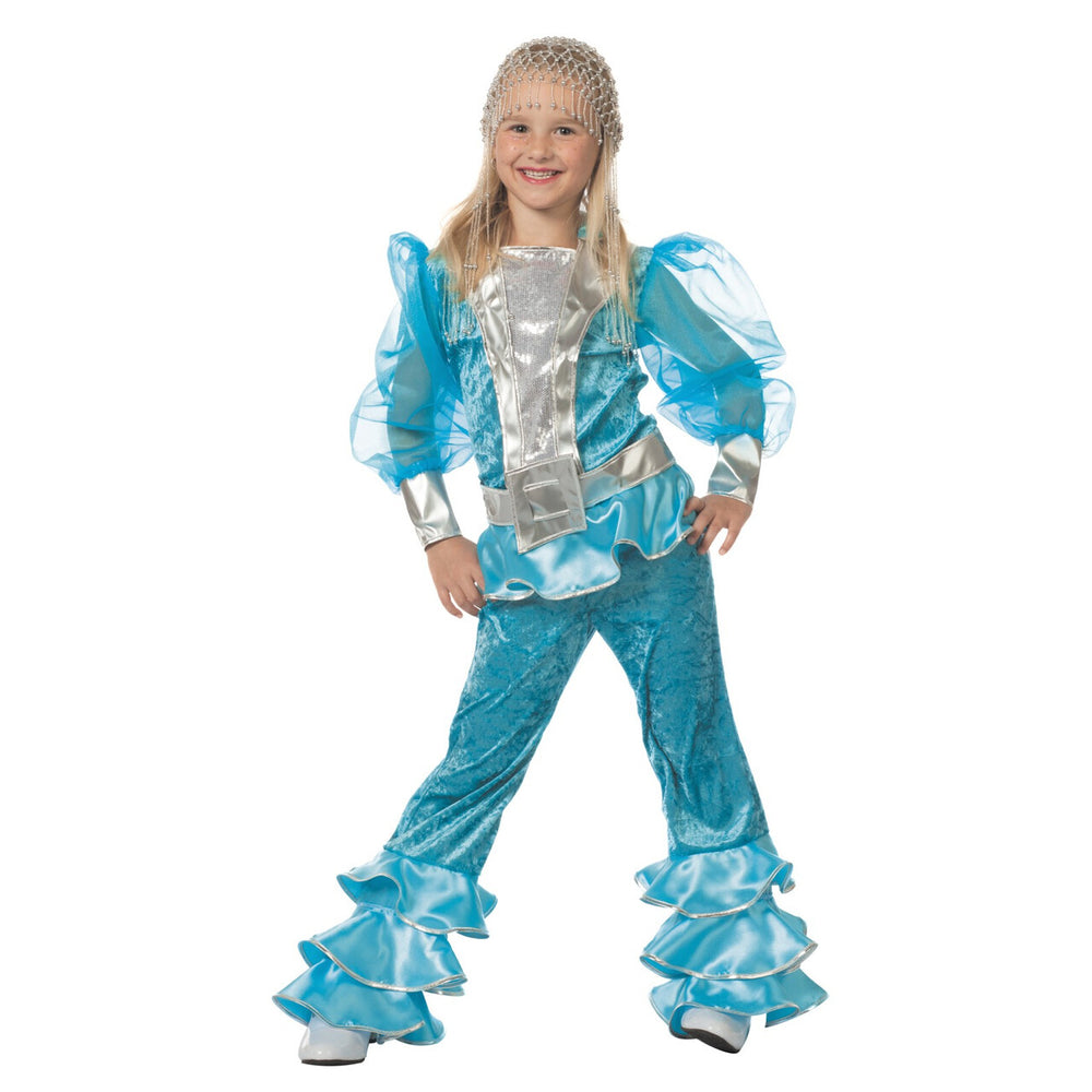 Op deze afbeelding zie je een Kostuums, van het merk Wilbers. Zweedse Mamma Mia Abba Kinderen Meisje Kostuum