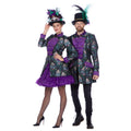 Manteau Lady Luxe En Jacquard Vert Violet Femme