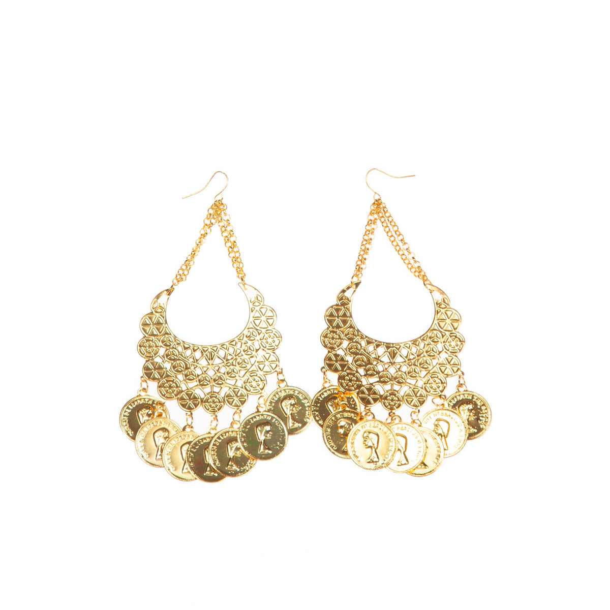 Op deze afbeelding zie je een Accessoires, van het merk Wilbers. Oorbellen Gipsy Queen Goud