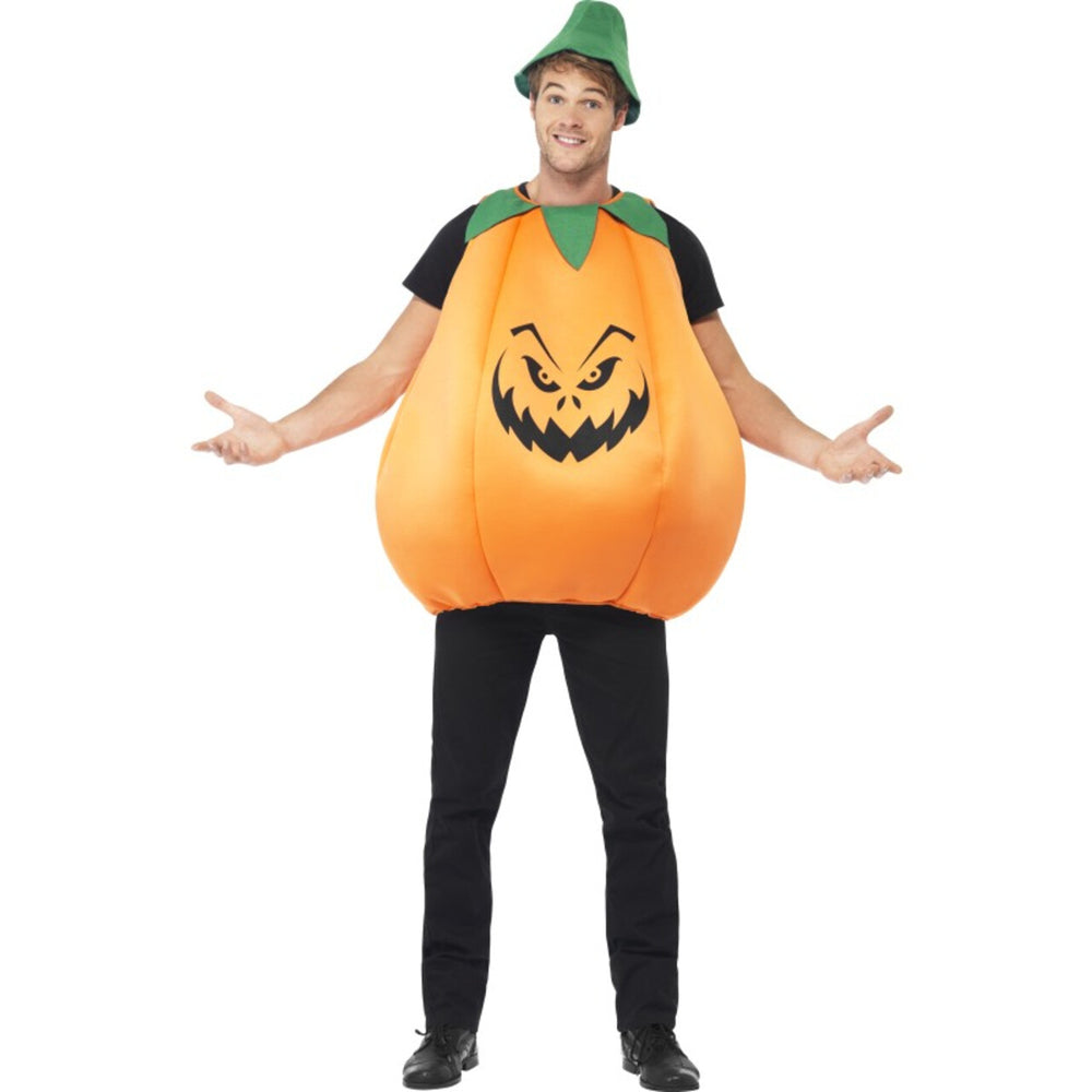 Op deze afbeelding zie je een Kostuums, van het merk Smiffy's. Pompoen Volwassen Kostuum Man