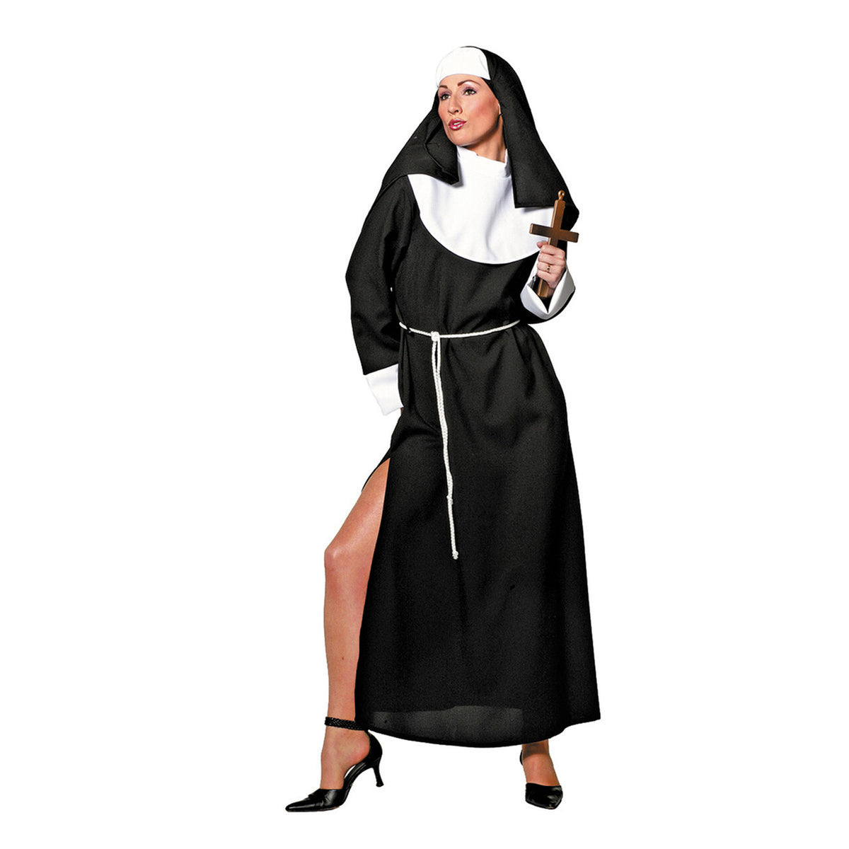 Op deze afbeelding zie je een Kostuums, van het merk Wilbers. Angelicaanse Sexy Non Vrouw Kostuum