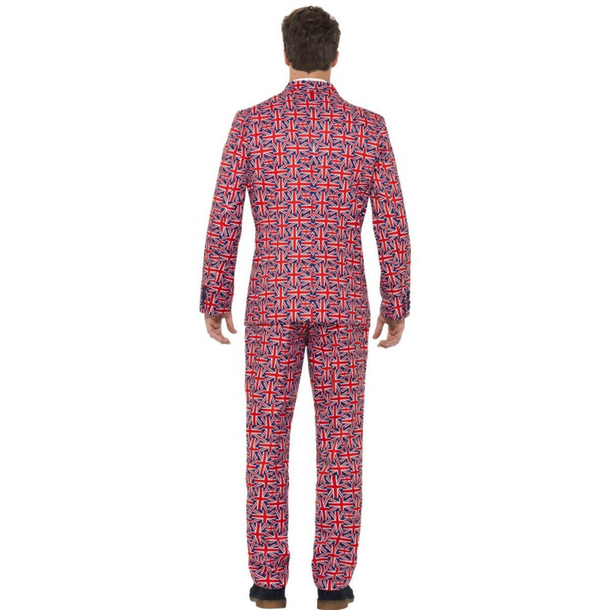 Op deze afbeelding zie je een Kostuums, van het merk Smiffy's. Extravagant Herenkostuum Keurig Pak Engelse Vlag Union Jack Man