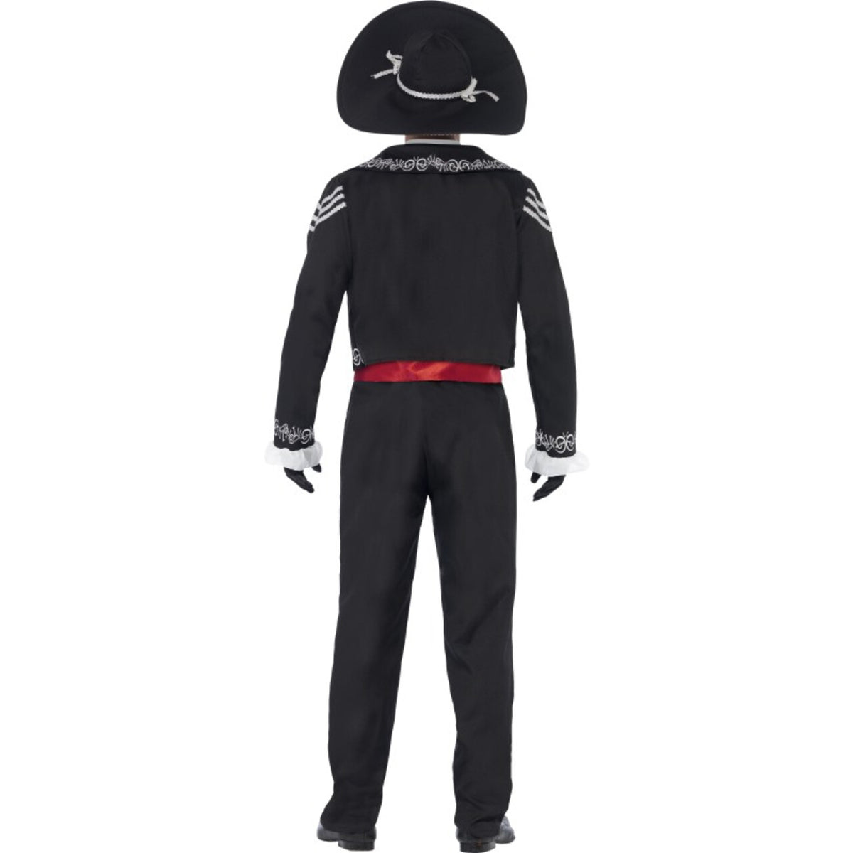 Op deze afbeelding zie je een Kostuums, van het merk Smiffy's. Zwart Day Of The Dead Senor Bones Man Kostuum