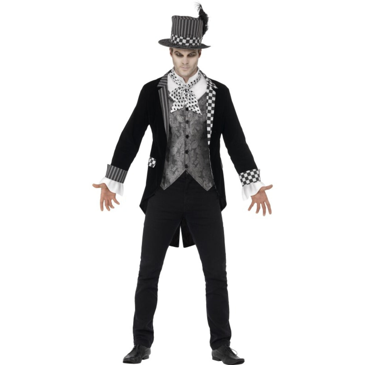 Op deze afbeelding zie je een Kostuums, van het merk Smiffy's. Luxe Dark Hatter Man Kostuum