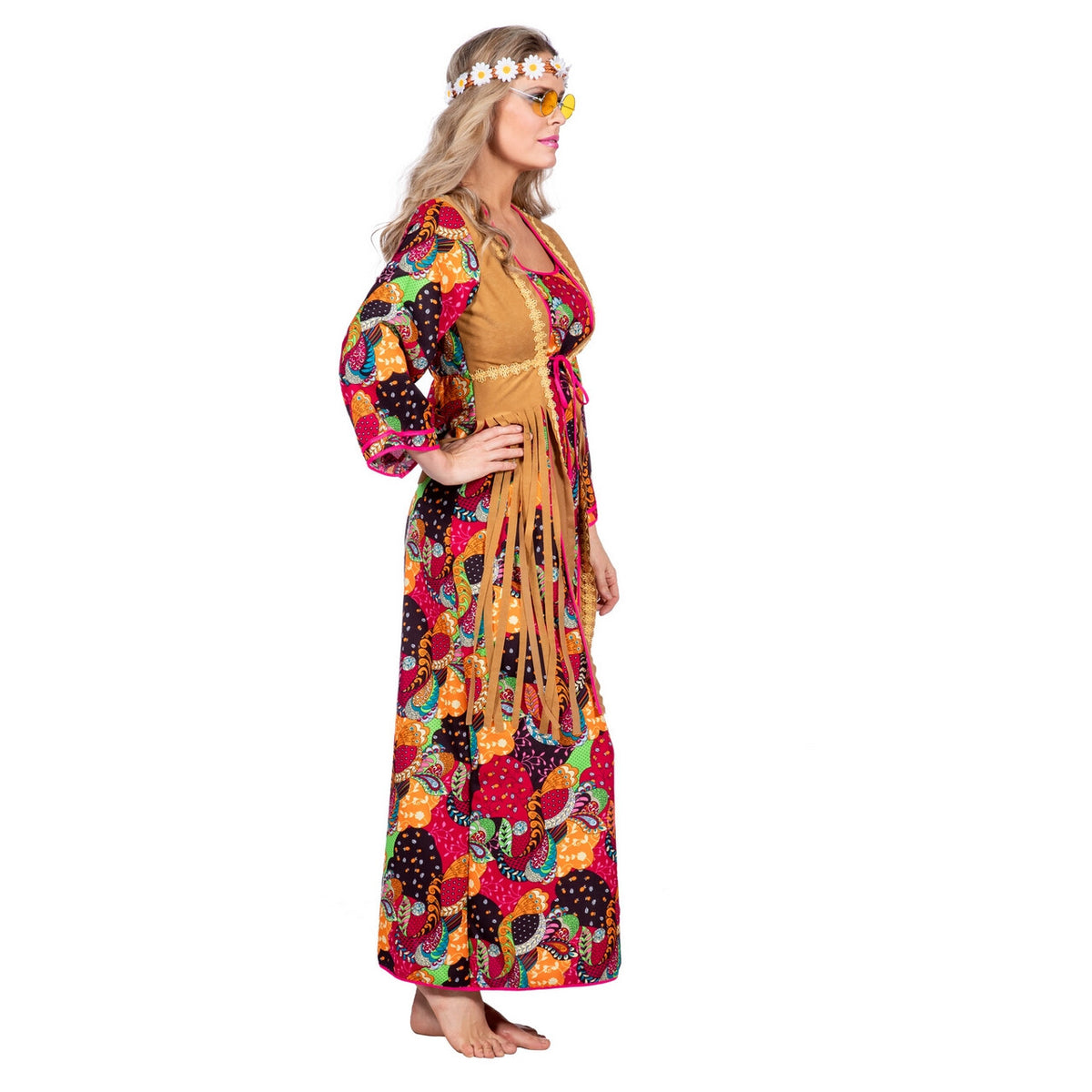 Op deze afbeelding zie je een Kostuums, van het merk Wilbers. Smoking Hippie Lange Jurk Vrouw