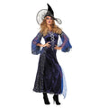 Dame Sorcière Étoilée Bleue Costume Femme