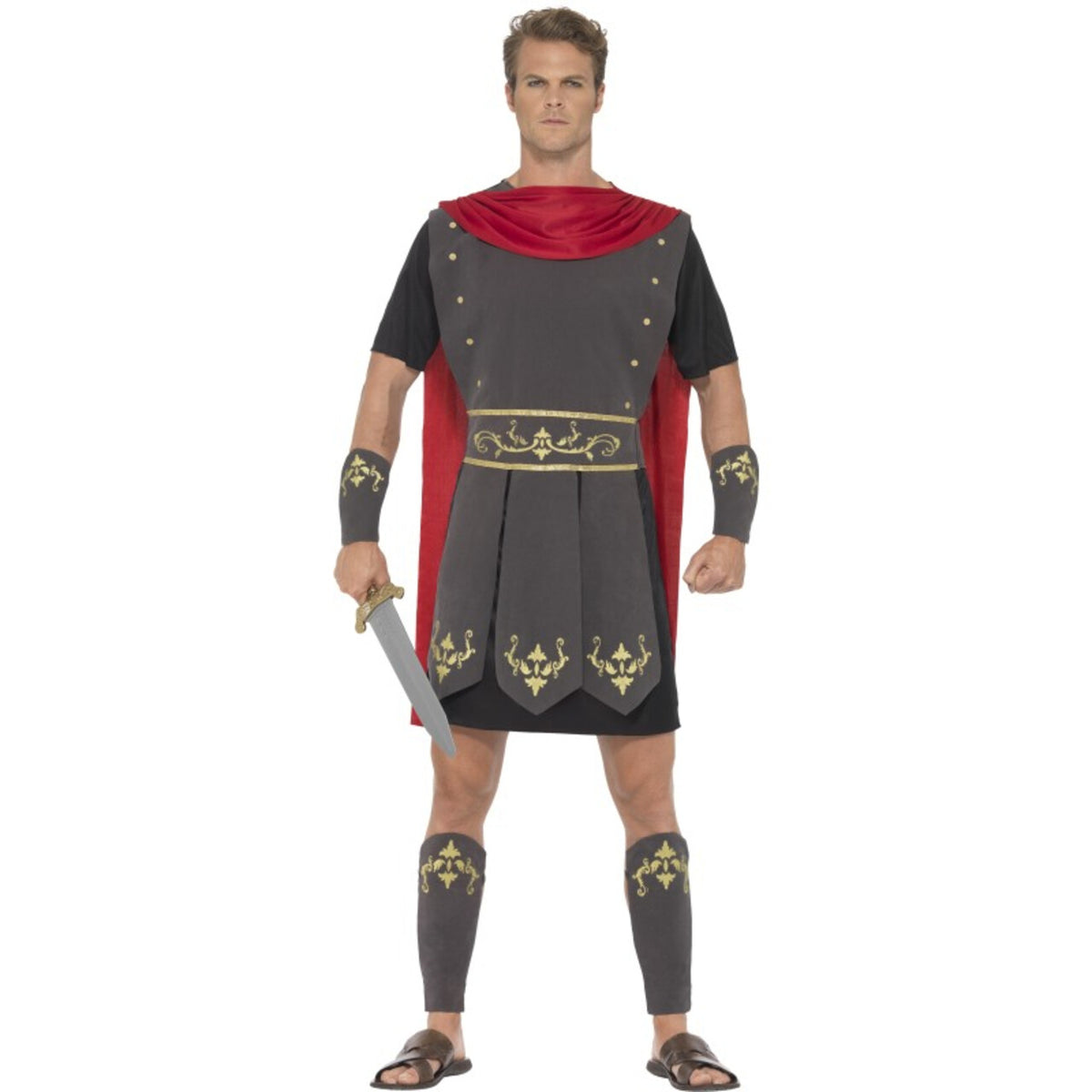 Op deze afbeelding zie je een Kostuums, van het merk Smiffy's. Romeinse Gladiator Enrique Man Kostuum