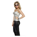 Top Argenté Mademoiselle Bling Femme