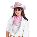 Bandana Cowgirl Glamour Rose Avec Strass Et Franges