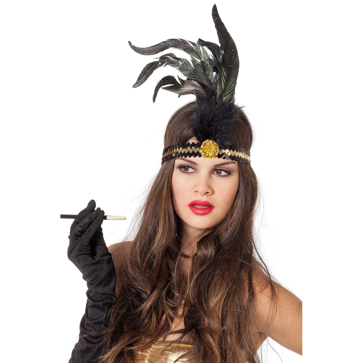 Op deze afbeelding zie je een Accessoires, van het merk Wilbers. Hoofdband Jaren 20 Flapper Chic