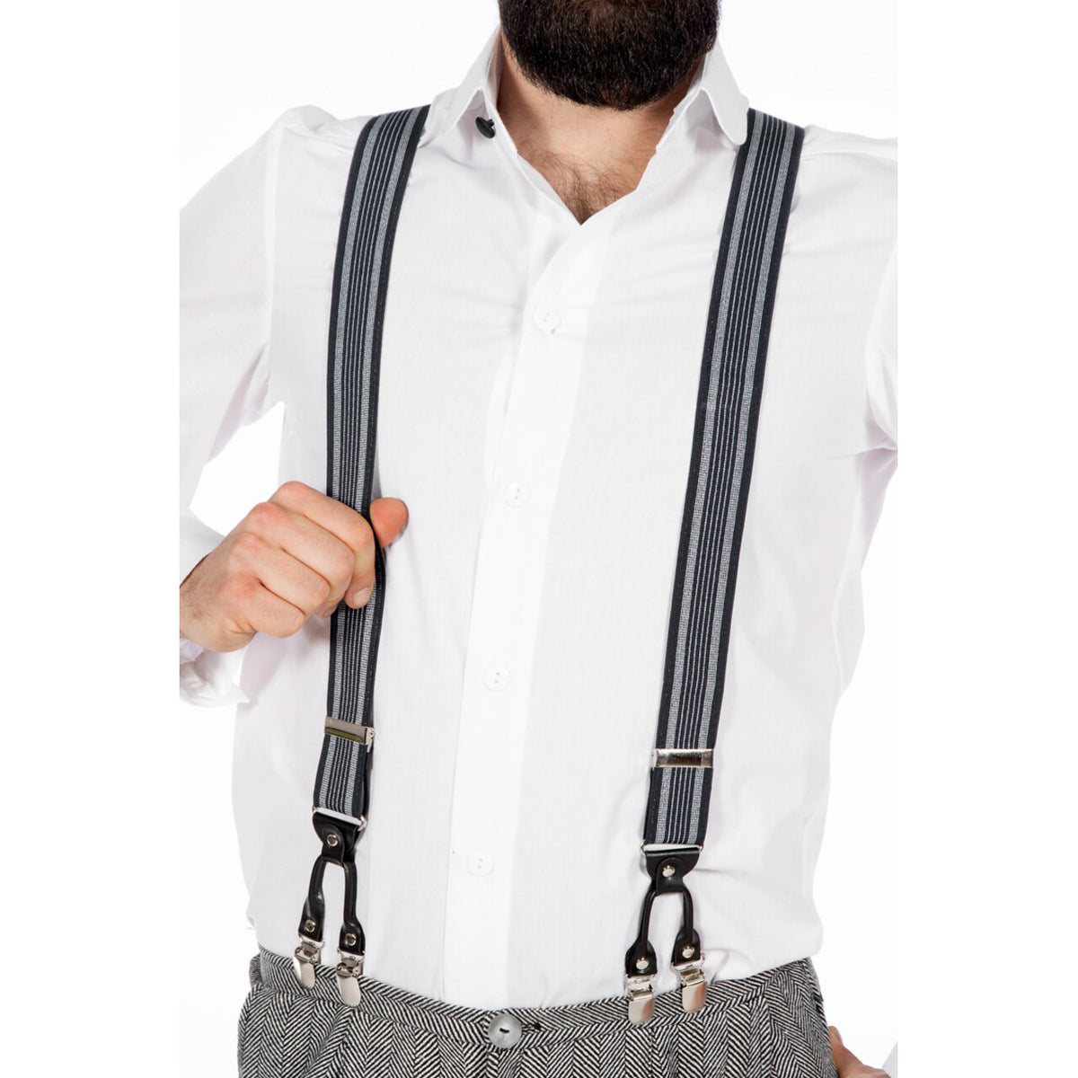 Op deze afbeelding zie je een Accessoires, van het merk Wilbers. Bretels Jaren 20 Gestreept