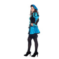 Aqua Gestreepte Piet Dames Vrouw Kostuum
