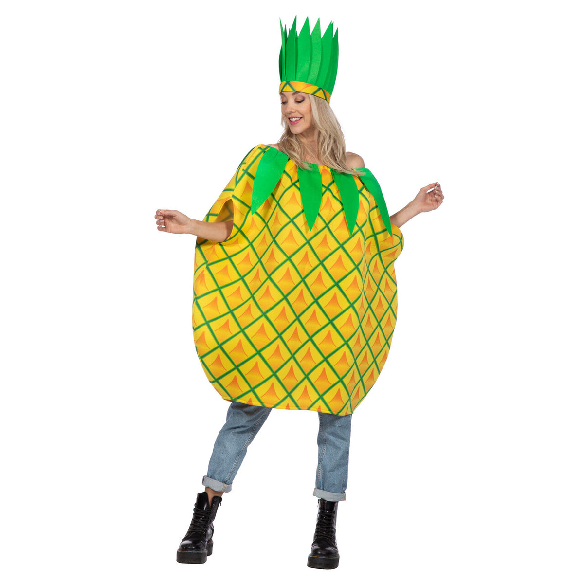 Op deze afbeelding zie je een Kostuums, van het merk Wilbers. Ananas All Night Tuniek Kostuum