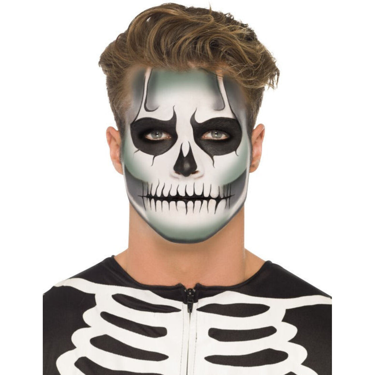 Op deze afbeelding zie je een Accessoires, van het merk Smiffy's. Glow-In-The-Dark Skelet Make-Up Set