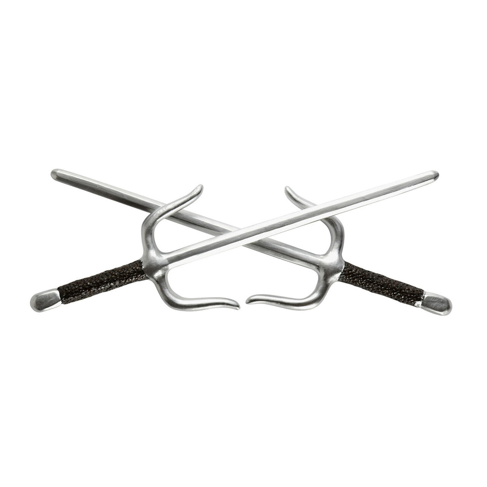 Op deze afbeelding zie je een Accessoires, van het merk Widmann. Sai Japans Steek Wapen Per Paar 42 Centimeter