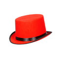 Chapeau Haut De Forme Rouge Élégant