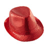 Chapeau Disco Paillettes Rouge