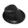 Chapeau Disco à Paillettes Noir