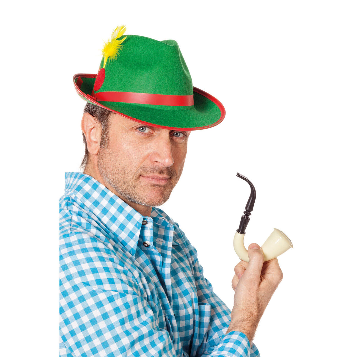 Op deze afbeelding zie je een Accessoires, van het merk Wilbers. Groene Tiroler Hoed Klar Oktoberfest