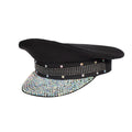 Casquette Officier Noir Avec Strass