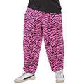 Pantalon Ample Années 80 Zèbre Rose
