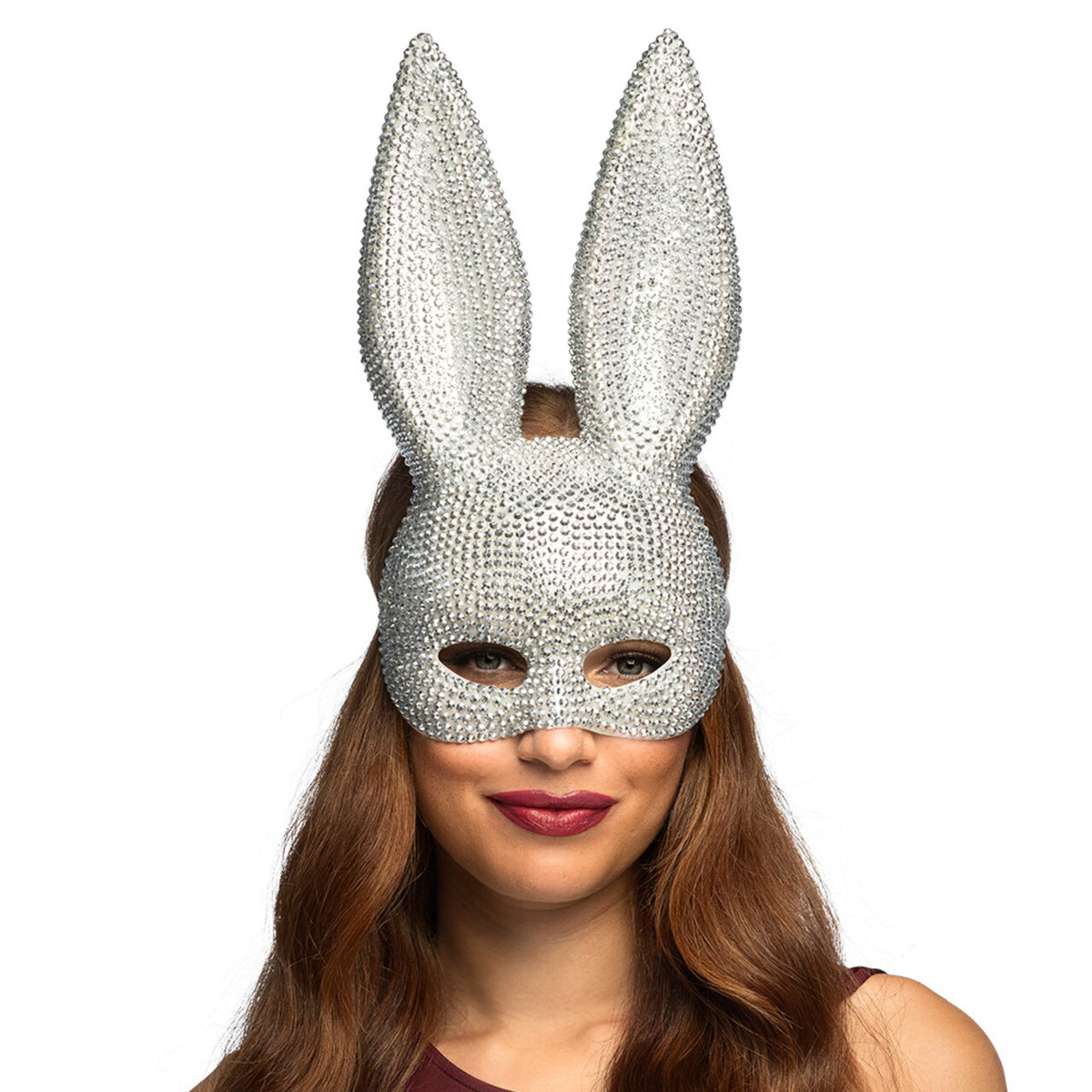 Op deze afbeelding zie je een Accessoires, van het merk Boland. Halfmasker Play Bunny Diamant