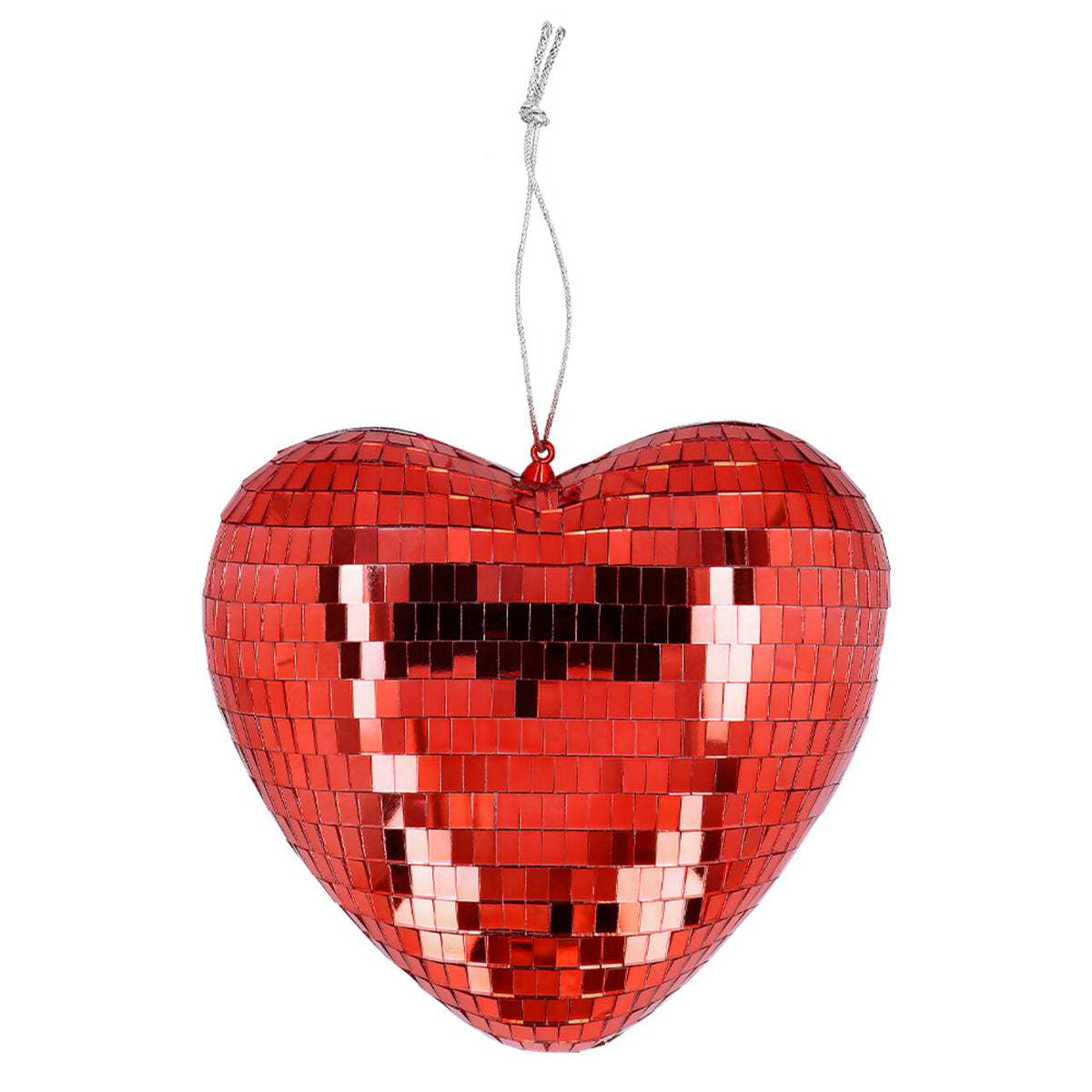 Op deze afbeelding zie je een Decoratie, van het merk Boland. Discobal Hart Rood (19 Cm)