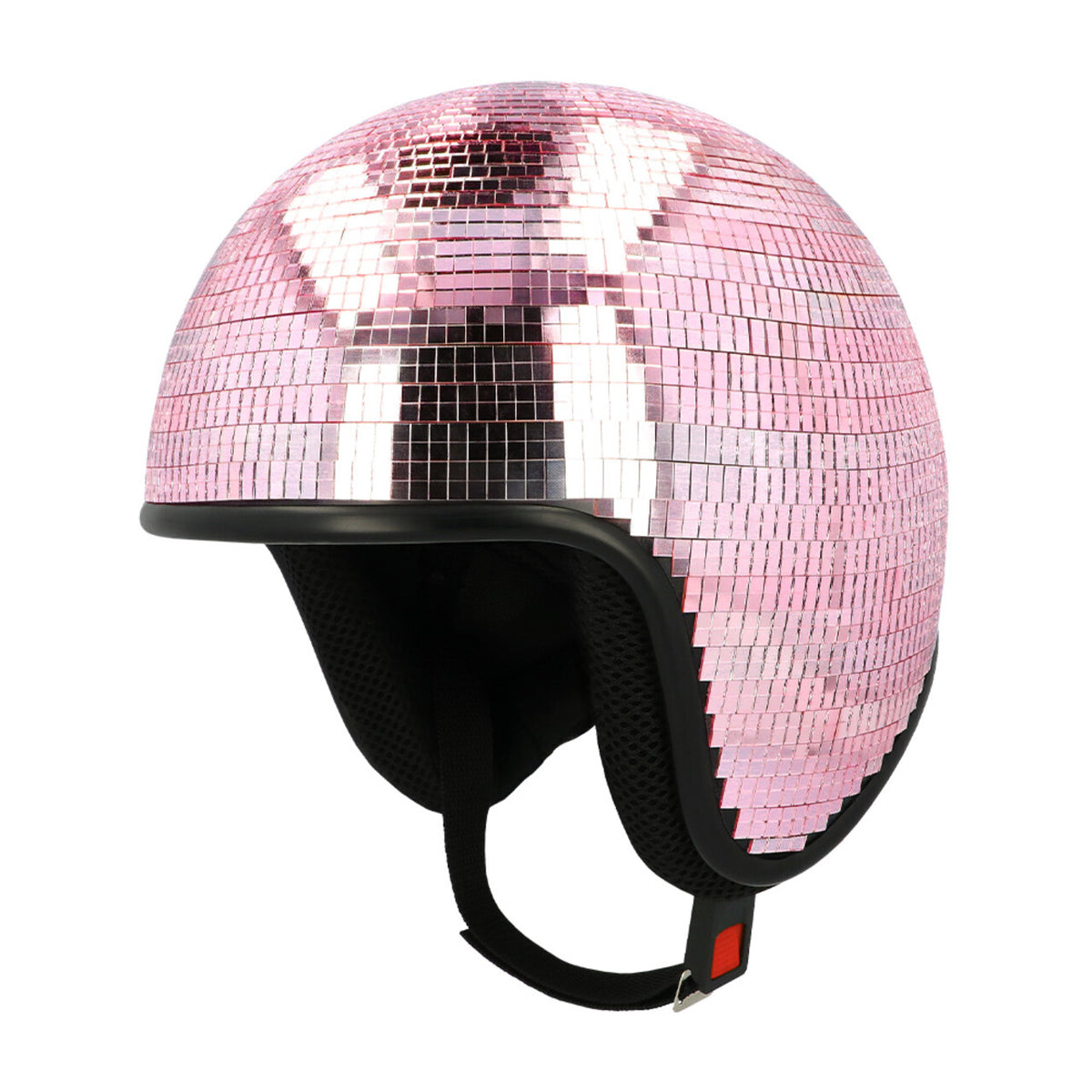 Op deze afbeelding zie je een Accessoires, van het merk Boland. Helm Disco Pailletten Roze
