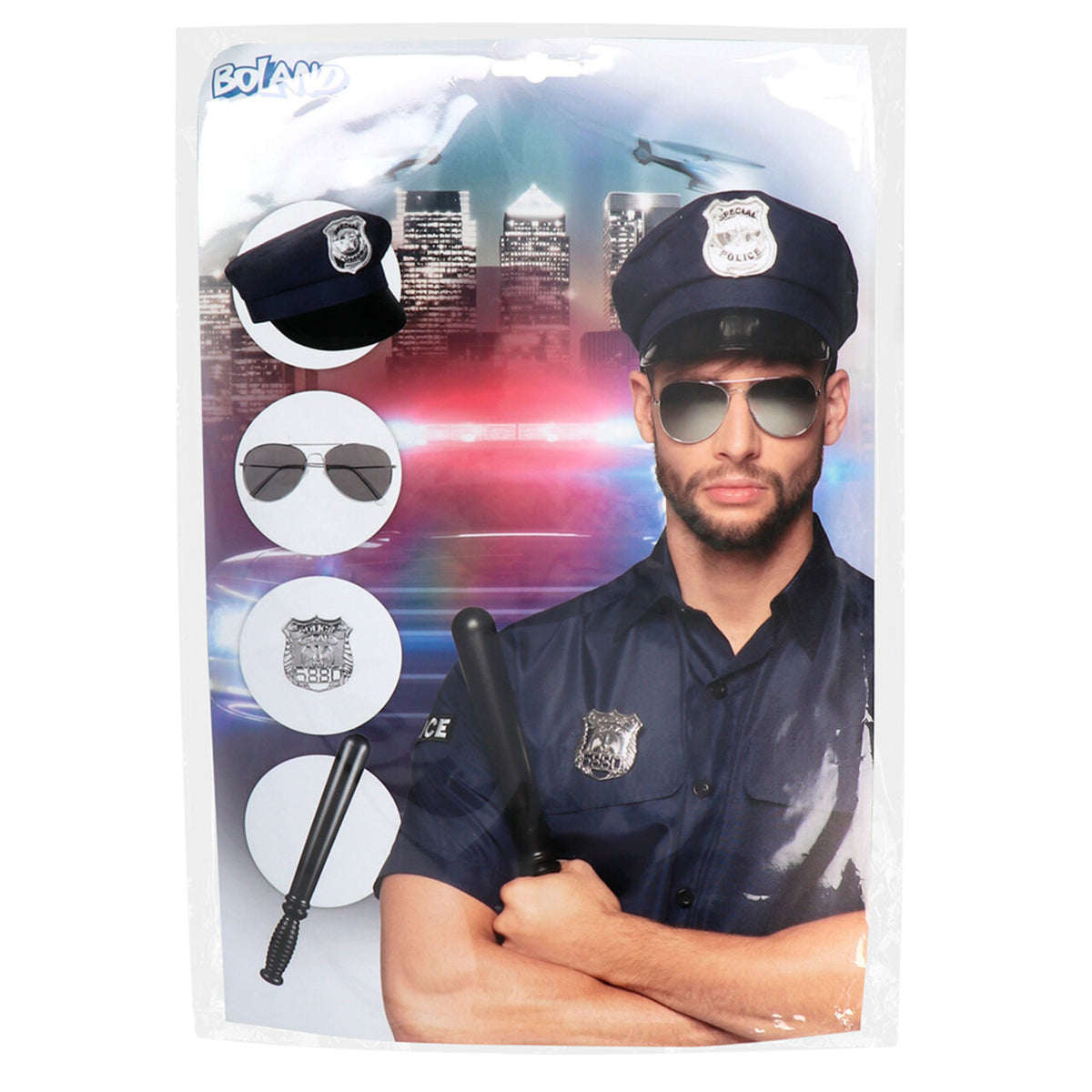 Op deze afbeelding zie je een Accessoires, van het merk Boland. Stoere Politie Accessoire Set 4delig
