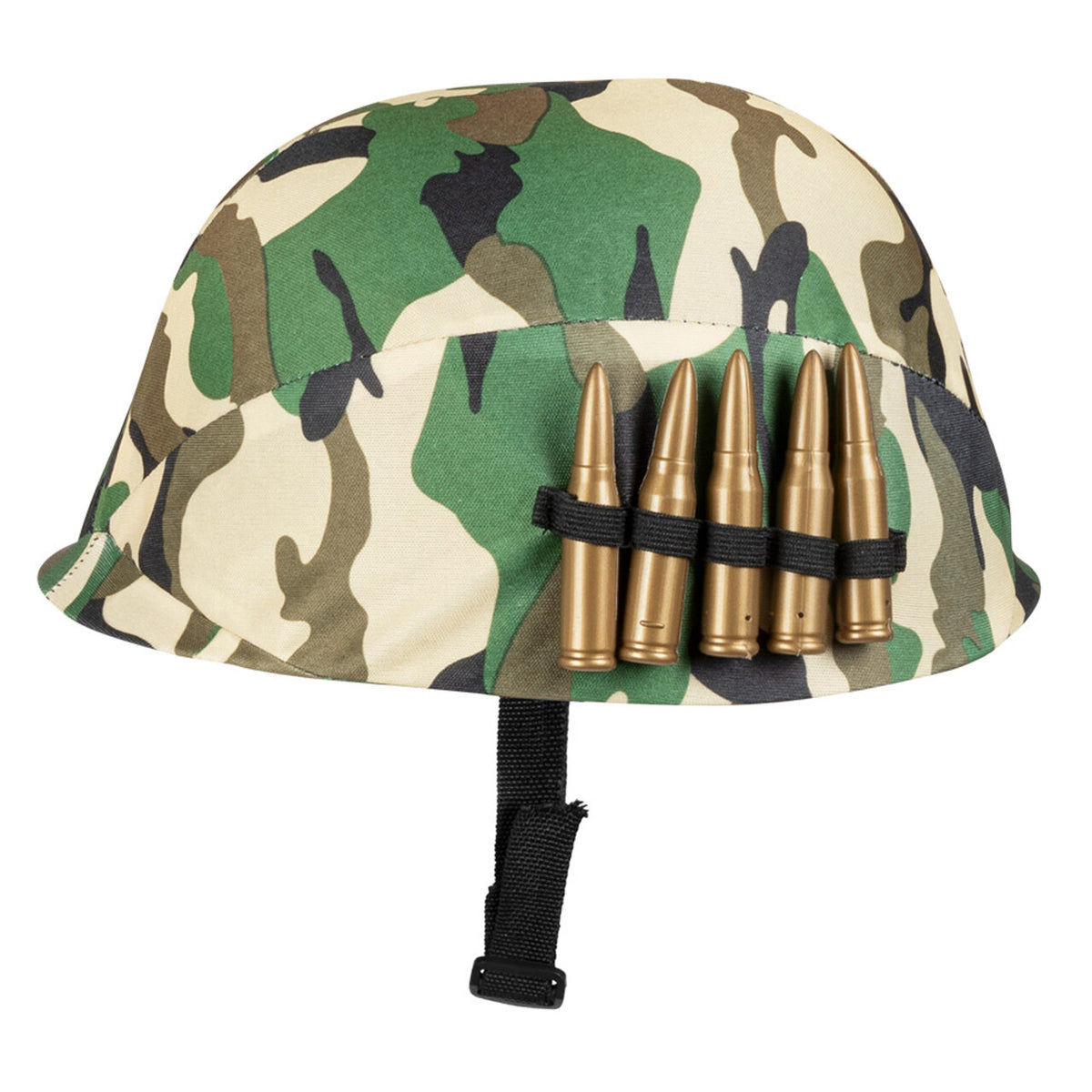 Op deze afbeelding zie je een Accessoires, van het merk Boland. Kinder Camo Helm Militair Met 5 Kogels
