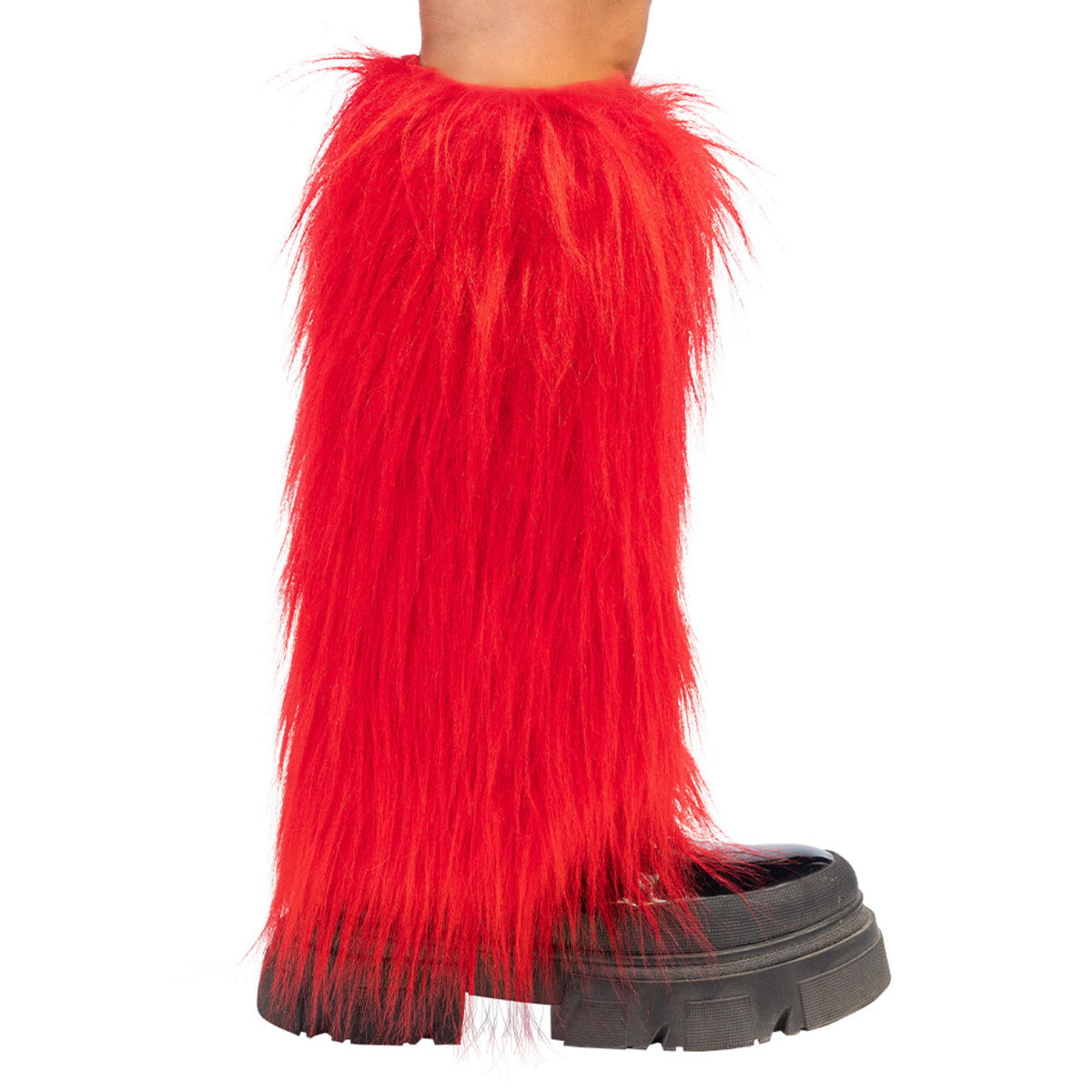 Op deze afbeelding zie je een Accessoires, van het merk Boland. Bontige Beenwarmers Rood