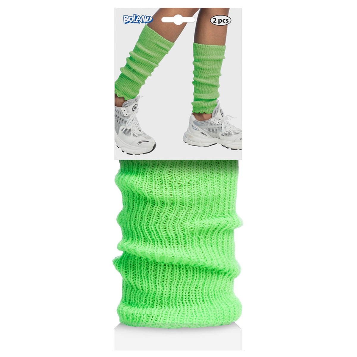 Op deze afbeelding zie je een Accessoires, van het merk Boland. Paar Beenwarmers Basic Neongroen Uv