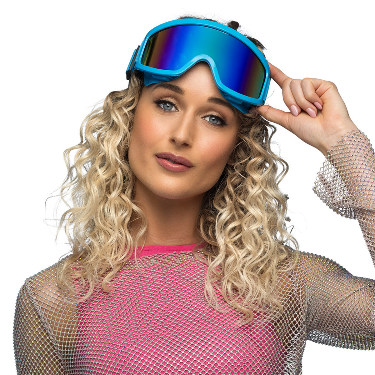 Op deze afbeelding zie je een Accessoires, van het merk Boland. Party Skibril Neonblauw Uv