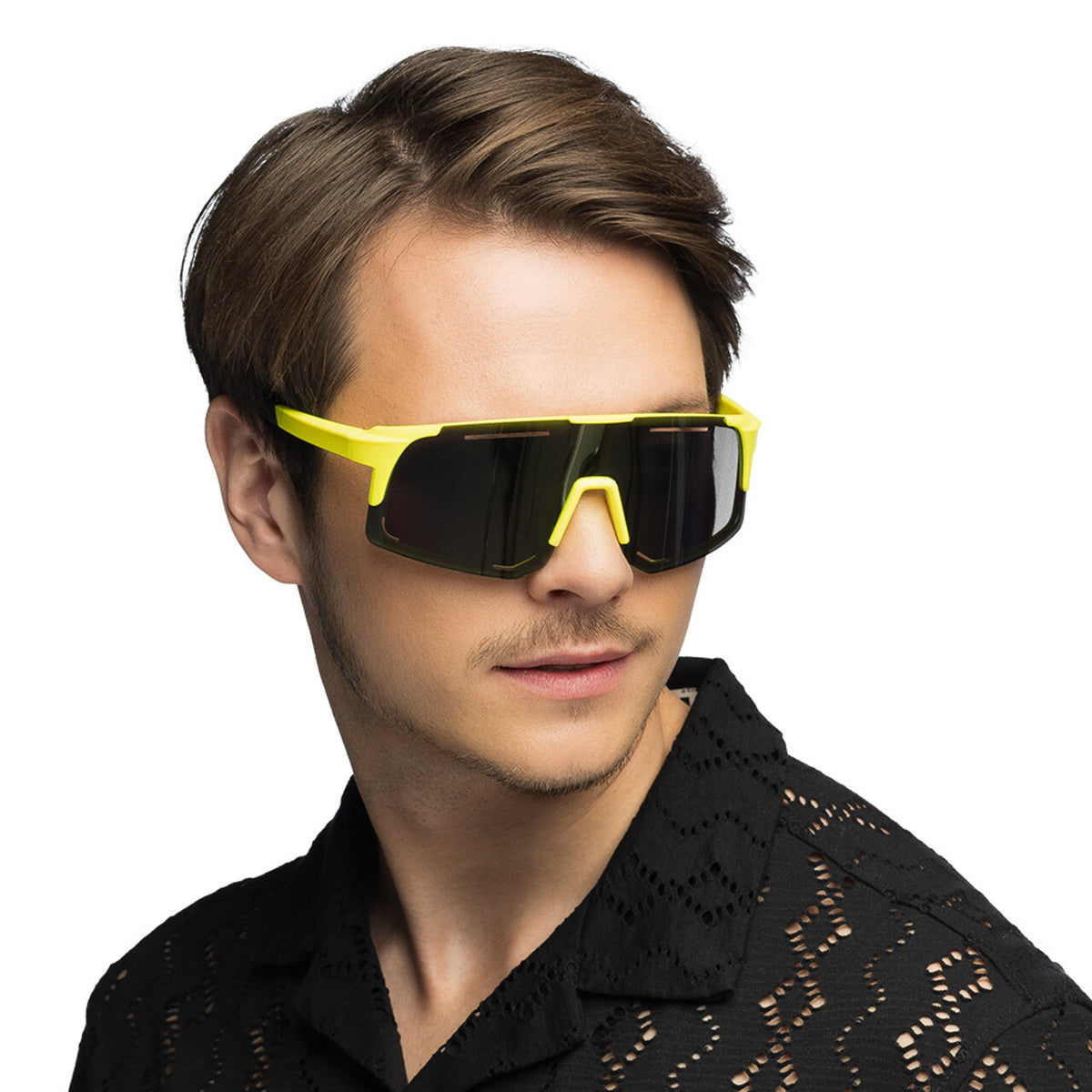 Op deze afbeelding zie je een Accessoires, van het merk Boland. Partybril Sci Fi Festival Geel Uv