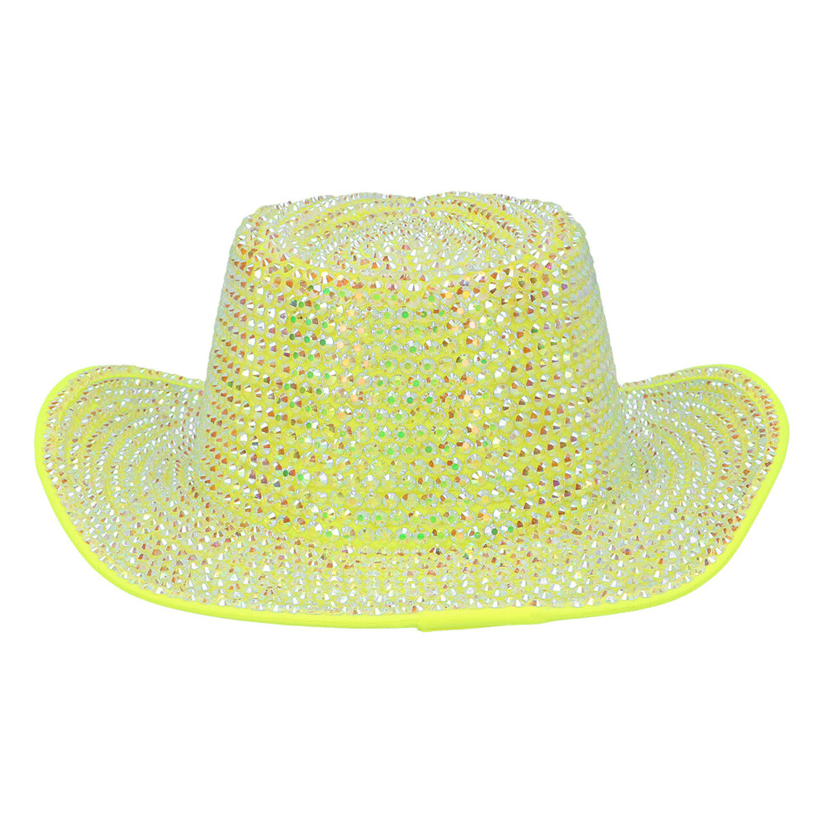 Op deze afbeelding zie je een Accessoires, van het merk Boland. Aurora Strass Cowboyhoed Neongeel Uv